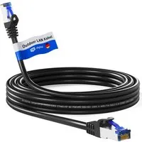 hb-digital 15m Patchkabel CAT 6a Outdoor RJ45 S/FTP PVC+PE Schwarz