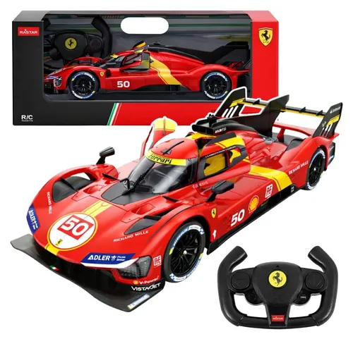 Ferrari 499P ferngesteuertes Auto RC Rot Rastar 1:24 - Das Ferrari 499P ferngesteuerte Auto RC Rot Rastar 1:24 begeistert mit realistischem Fahrvergnügen für Kinder. Mit einfacher Bedienung und robuster Bauweise ist es ideal für Garten und Freizeit. Ein perfekter Spielspaß mit coolem Design!