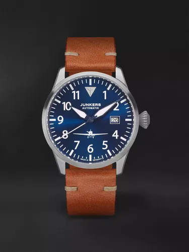 Junkers Flieger Automatik Uhr Saphirglas blau 9.58.01.01.0