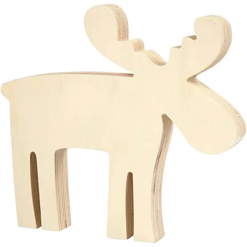 Elch aus Holz, stehend
