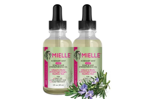 Mielle Organics Haaröl Rosmarinöl Light für Haarwachstum - Haaröl für Haarpflege und Kopfhaut, stärkt die Haarstruktur mit Biotin und fördert gesundes Haarwachstum. Leichte Formel für strahlenden Glanz ohne Beschweren.