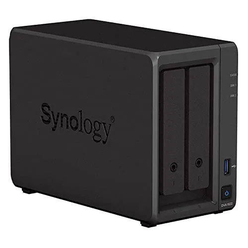 Synology Deep Learning NVR DVA1622 - 2-Bay NAS für zentrale Videoüberwachung, hohe Systemredundanz und Doppelaufnahme für maximale Sicherheit