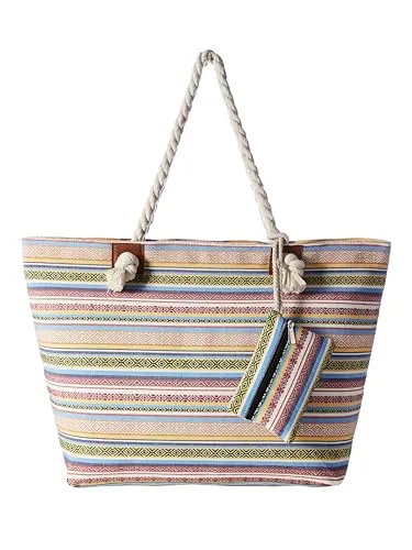 Produktbild DonDon große Strandtasche XXL mit Reißverschluss
