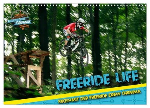 Freeride Life Wandkalender 2026 - Biken im Stadtwald Grimma - Kalender für Biker und Naturliebhaber, mit 12 hochwertigen Bildern und nachhaltiger Produktion aus FSC-zertifiziertem Papier. Perfekt als Geschenk für Freunde und Familie!