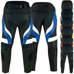 German Wear Motorradhose - Biker Racing Lederhose Größe 56 - Hochwertige Motorradhose aus Büffelleder mit verstärktem Schrittbereich für optimalen Schutz und Passform. Perforiertes Leder sorgt für Lüftung, ideal für Biker.