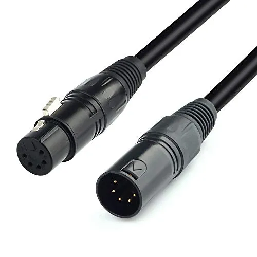 SiYear DMX-512 XLR 5-poliger Stecker auf XLR 5-polige Buchse, DMX-Kabel.