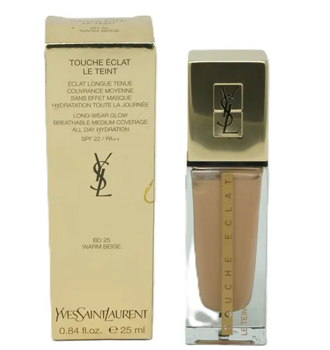 Yves Saint Laurent Touche Éclat Le Teint 25 ml BD25 Warm Beige - Make-up für einen strahlenden Teint, reduziert Schatten und sorgt für ein frisches Aussehen dank innovativer Catchlight-Technologie und Anti-Müdigkeits-Komplex.