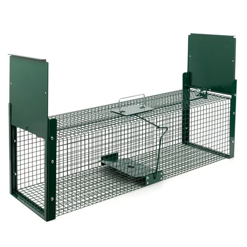 VOSS.farming Lebendfalle - Marderfalle, Fuchsfalle, Waschbärfalle, stabil und sicher mit Aushebelschutz, ideal für drinnen und draußen