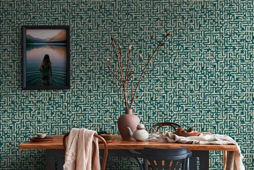 Livingwalls Vliestapete My Home My Spa Geometrisch 386953 - Moderne Vliestapete für ein stilvolles Zuhause, 5,33 m², restlos trocken abziehbar und ideal für alle Zimmer.
