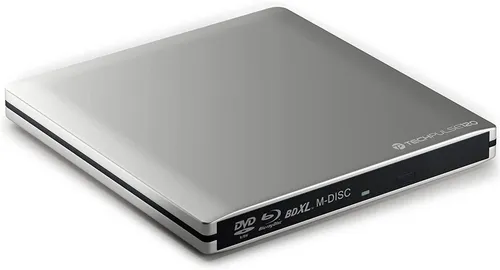 techPulse120 Externer Blu-ray Brenner M-Disc USB 3.0 3D - Blu-ray-Brenner mit M-Disc Unterstützung für langlebige Datenspeicherung und USB 3.0 für schnelle Übertragungsraten.