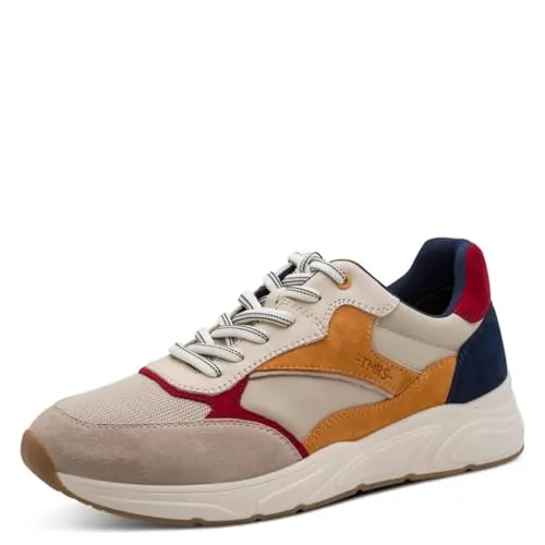 Tamaris Herren Sneaker Low, Multicolor, 46 EU - Bequeme Sneaker mit herausnehmbarem Fußbett für individuellen Komfort. Dicke Sohle sorgt für urbanen Halt. Ideal für Alltag und Freizeit – vielseitig kombinierbar und sportlich-modern.