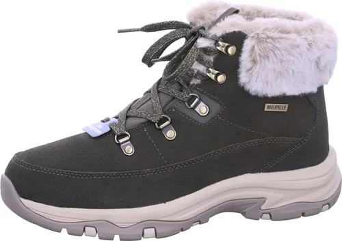 Skechers Damen Trego Stiefelette - Wasserfest, olivgrün, 37 EU, mit luftgekühltem Memory-Schaum und rutschfester Sohle für optimalen Halt