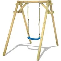 Wickey Smart One Holzschaukel mit Kletteranbau - Stabile Doppelschaukel für den Garten, inkl. Schaukelsitze und Sicherheitskappen. Designed in Deutschland mit 10 Jahren Garantie für unvergessliche Abenteuer im Freien.