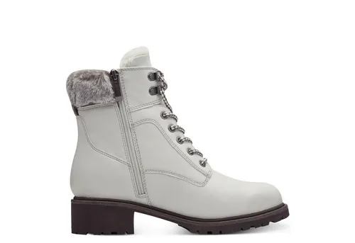 Tamaris Damen Schnürboot mit Warmfutter und Reißverschluss, Größe: 40 EU, Farbe: Weiß - Wanderschuhe mit DuoTex-Technologie für warme und trockene Füße. Idealer Begleiter für Winterspaziergänge dank bequemer Innenausstattung und weichem Fußbett.