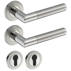 ID Dinkel Türgriff Edelstahl Türgarnitur Türdrücker Türbeschlag Türklinke Innentür Bad WC ELEN PZ Garnitur-SET