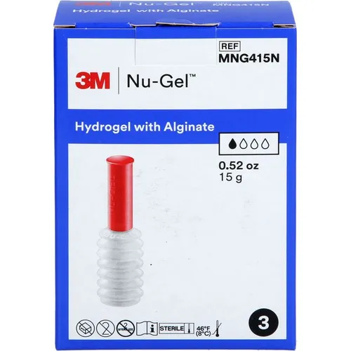 3M Nu Gel Hydrogel Mng 415 45 G - Arzneimittel zur Wundbehandlung mit Alginat, sorgt für ein feuchtes Wundmilieu und unterstützt die autolytische Wundreinigung. Längere Tragezeit und hohe Absorptionsfähigkeit.