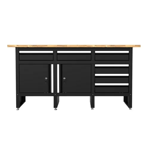 Werkbank 171cm Werkstattbank Werkstatttisch Werkzeugschrank Arbeitstisch Keller