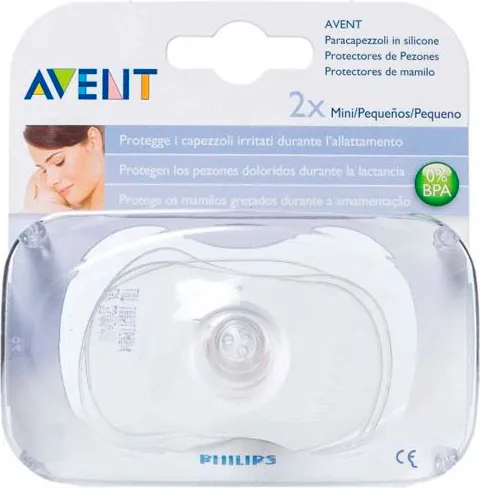Avent 2 Mini-Nippelhütchen aus Silikon