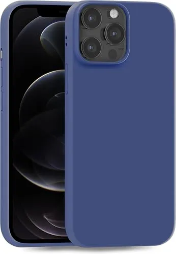 MyGadget Hülle kompatibel mit iPhone 12 Pro Max - robuste Handyhülle TPU Case Slim Silikonhülle - Back Cover Kratzfest Schutzhülle matt Dunkelblau