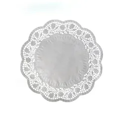 Deko-Tortenspitze (PAP) rund weiß Ø26cm [100 St.]