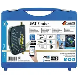 Schwaiger Satfinder SF9003BTSet - Satelliten-Finder Set mit 8 Teilen, inklusive Transportkoffer, ideal für präzise Sat-Ausrichtung unterwegs