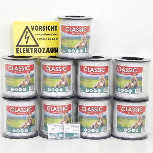 10mm 1800m Elektrozaun Breitband Weidezaunband Weidezaun Elektro Band Weideband