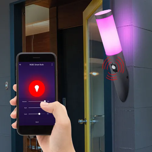 Elegante Außen Wand Leuchte mit App & Sprachsteuerung