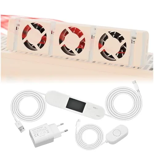 Heizkörperventilator Single Set - Effizienter Heizungsventilator für Heizkostenersparnis, leiser Betrieb und einfache Montage für optimale Wärmeverteilung