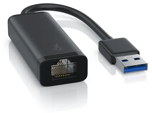CSL Netzwerkadapter USB 3.0 Typ A Stecker auf RJ-45 Gigabit Ethernet Buchse, externe Netzwerkkarte