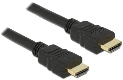 Delock HDMI Anschlusskabel HDMI-A Stecker 1.5m Schwarz 84753 vergoldete Steckkontakte, 4K UHD, doppelt geschirmt, verdrillt