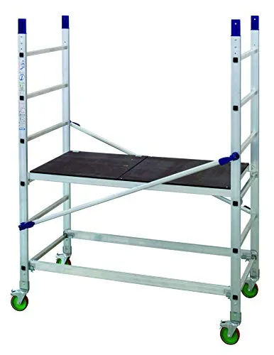 Rabattelli Facal Hoch-1 Modell 1 - Gerüst für Hochentaster mit Aluminiumgestell, max. Tragkraft 200 kg, ideal für flexible Arbeitshöhen und sichere Nutzung auf Baustellen.