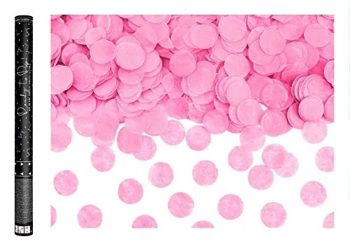 Konfettikanone 60cm Baby Geschlecht Mädchen Partypopper Babyparty Partykanone Papier rosa