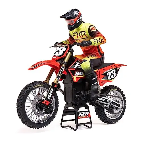 LOSI RC Promoto-MX 1 4 Motorcycle RTR - Leistungsstarkes RC-Motocross mit patentierter MS6X-Technologie, exklusives FXR Racing-Design