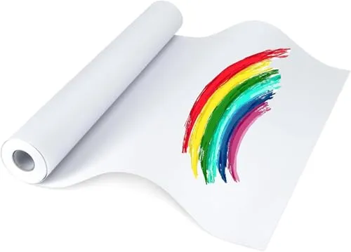 cm x 15m Zeichenpapier Rolle,80g/m² Papierrolle Malen Kinder Weiße, Malpapier Rolle,Skizzenpapier Skizzenrolle für Kinder Staffeleipapier Wandkunst Skizzieren Basteln Zeichnen Geschenkpapier 30