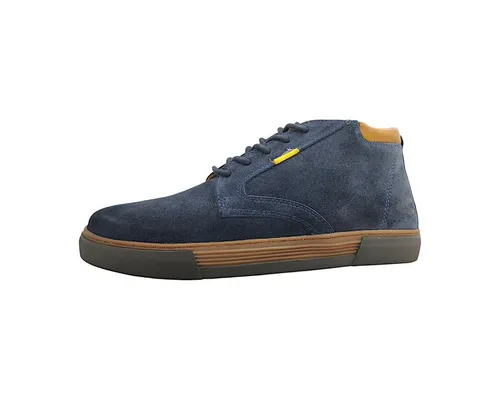 camel active Herren Blake Sneaker high aus Leder Navy - Wanderschuhe aus hochwertigem Glattleder mit rutschfester TPR-Außensohle für sicheren Halt und atmungsaktiver Microfaser Innensohle für besten Tragekomfort.