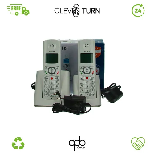 Alcatel F530 Duo Candy-Bar Festnetztelefon - Zwei schnurgebundene Telefone im Set, ideal für Familie oder Büro, mit einfachem Zugang zu wichtigen Funktionen und benutzerfreundlichem Design.