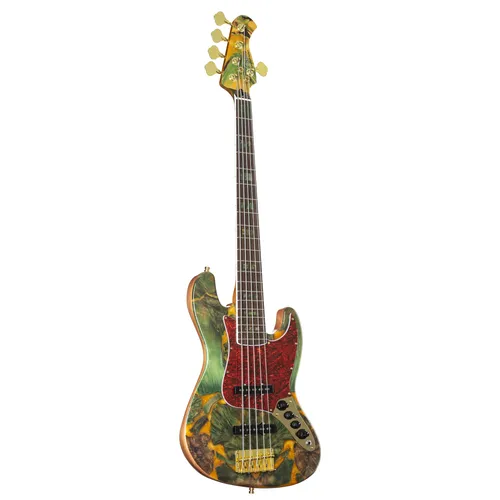 Fame Custom JB 5 Special Burl Green E-Bass