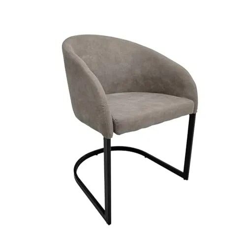 HTI-Living Stuhl Vemal Grau - Eleganter Schwingstuhl für das Esszimmer, zeichnet sich durch seinen modernen Design und hohen Sitzkomfort aus.