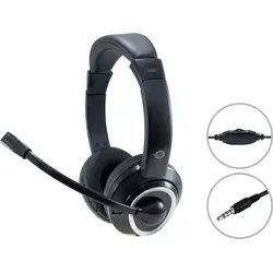 Conceptronic Headset Klinke 2m Kabel.Mikro.int.Bed.Stereo sw - Schwarz