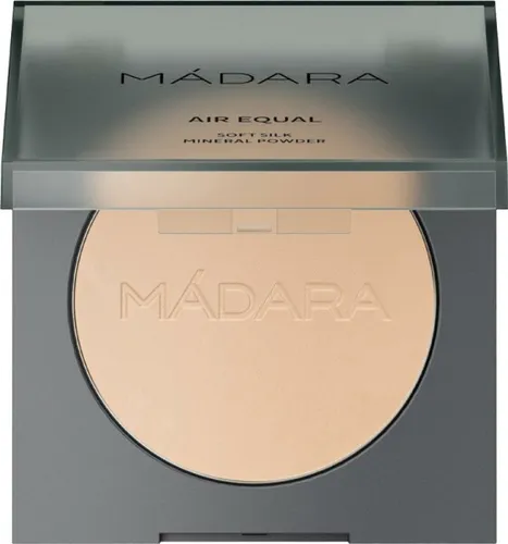 MADARA AIR EQUAL Soft Silk Mineral Powder Kompaktpuder 9 g Nr. 2 - Beige - Puder für ein makelloses Airbrush-Finish, mattiert Glanz und pflegt die Haut mit natürlichen Inhaltsstoffen. Ideal für ein langanhaltendes, getöntes Make-up.