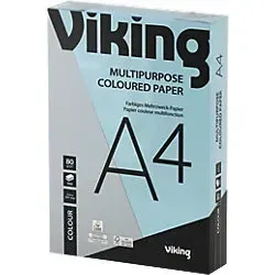 Viking DIN A4 Farbiges Papier Blau 80 g/m2 Glatt 500 Blatt von Viking
