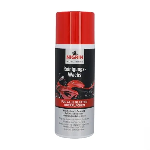 NIGRIN MOTO-BIKE Reinigungs-Wachs für Motorrad Wachspolitur, mit lang anhaltenden Abperleffekt, 400 ml