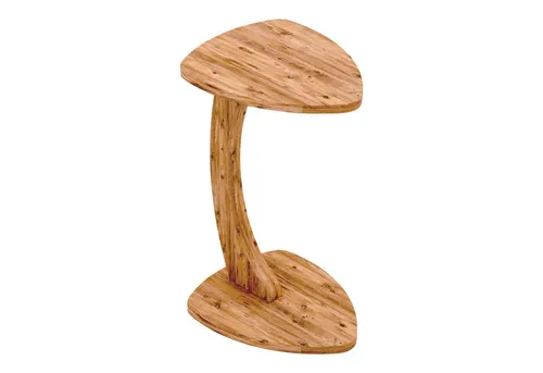 en.casa Beistelltisch Klinerg, rollbar C-Form 40 x 37 x 56 cm - Ablagetisch im C-förmigen Design, flexibel durch vier Rollen und pflegeleichte Oberfläche für müheloses Verschieben und einfache Reinigung.