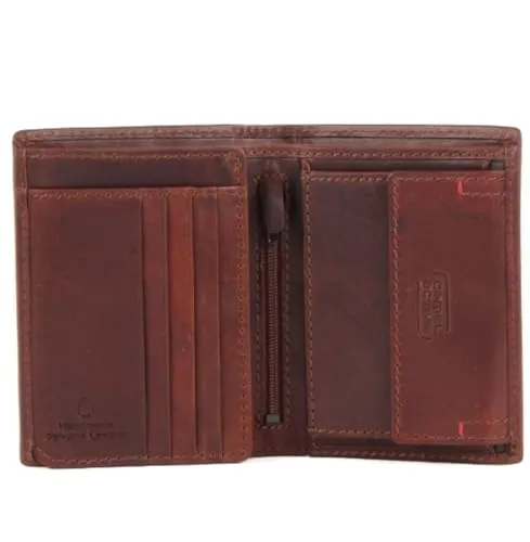 camel active Salamanca Geldbörse Leder 7cm - Braun - Herren Geldbörse aus hochwertigem Leder mit 8 Kreditkartenfächern und praktischem offenen Design. Ideal für Stilbewusste, die Funktionalität schätzen.