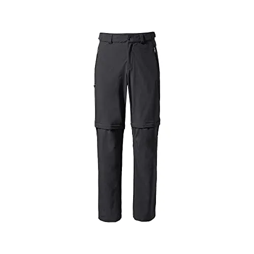 VAUDE Herren Mens Farley Stretch T-zip Pants III Hose, Schwarz, 60 Kurz EU - Wanderhosen für Herren, strapazierfähig und mit abnehmbaren Hosenbeinen – ideal für Outdoor-Abenteuer und vielseitige Nutzung.