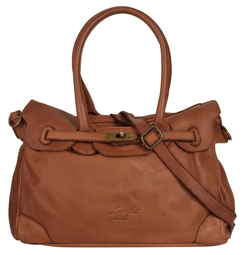 Shopper SAMANTHA LOOK - Eleganter Damen Shopper aus echtem Leder - Handtaschen aus 100% Rindleder, Made in Italy. Geräumiges Hauptfach mit Reißverschluss und verstärktem Boden für optimalen Stand. Verstellbarer Schultergurt für maximalen Tragekomfort.