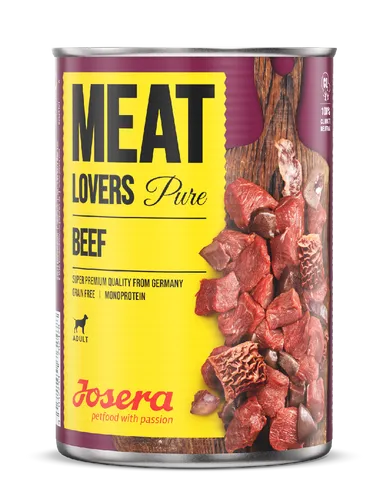JOSERA Meat Lovers Pure Beef 6x800g | Nassfutter mit hohem Fleischanteil (Rind)