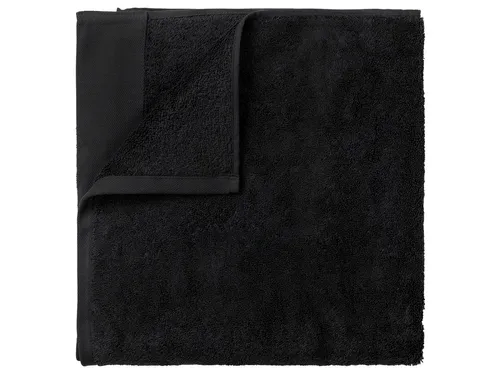 blomus Gästehandtuch RIVA Gästehandtücher Black Set2 50 x 30 cm, 100% Baumwolle (66301)