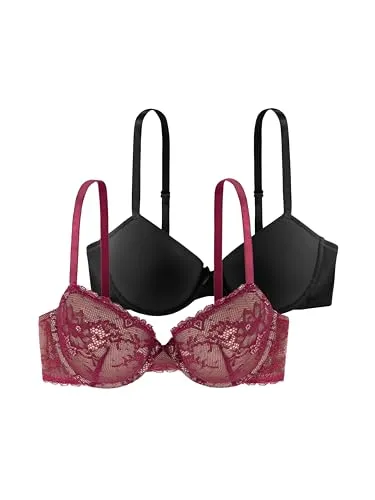 Dorina T-Shirt-BH CHLOE (2-tlg) Spitze - Funktionsunterwäsche, elegant mit Spitze und optimalem Tragekomfort für jeden Tag.