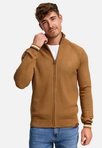 Indicode Herren INArutemia Strickjacke aus Baumwolle | Sportlicher Cardigan mit Stehkragen - Klassische Strickjacke in Regular Fit aus hochwertiger Baumwolle, ideal für vielseitige Styles. Der moderne Stehkragen und der Reißverschluss verleihen einen lässigen Look. Hochwertige Verarbeitung und umweltfreundliche Verpackung.